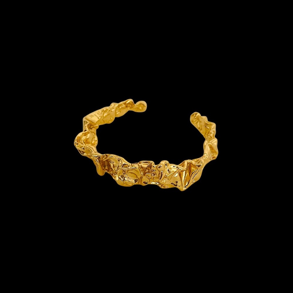 NEW Amber Sceats Cuff Crushed Gold-Plated Brass* - Picture 12 of 12